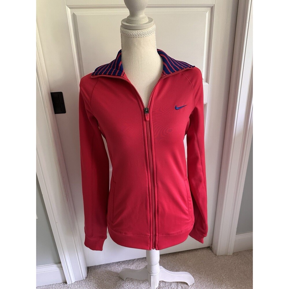 Nike Dri-Fit Women Jacket XS Red Blue Stripes South Korea Soccer